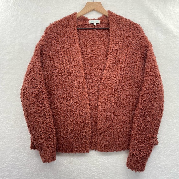 Grace & Lace Sweaters - GRACE & LACE Open Cardigan Sweater XS Chunky Knit Dusty Pink Cinnamon